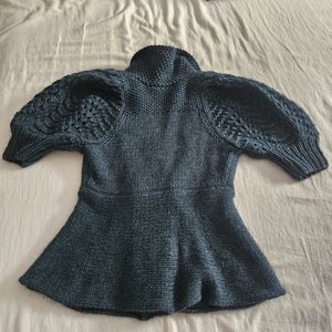 Beautiful blue green short sleeved sweater